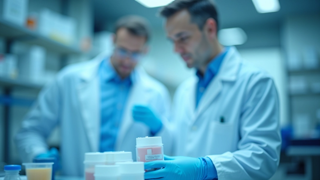 Tıbbi laboratuvarında CRISPR tedavisi gören hastanın kan örneğinin mikro skopla incelenmesi