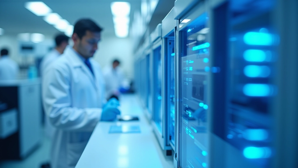 Biyoteknoloji firmalarında gen dizileme makineleri ve modern laboratuvar ekipmanları çalışıyor